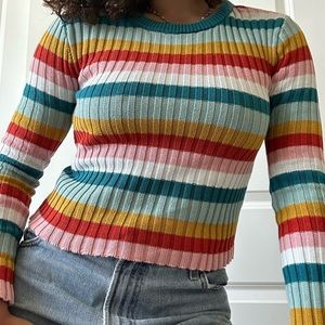 striped pastel sweater